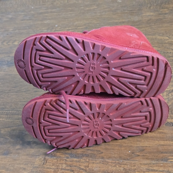 UGG Womens 7 Men 6 Neumel Ankle Chukka Casual Suede Boots Samba Red 3236 - Picture 6 of 12